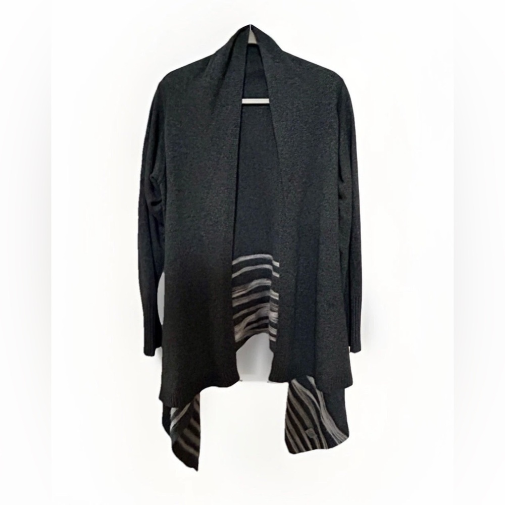 360 Sweater Elegant Black and Gray Women's Sweater